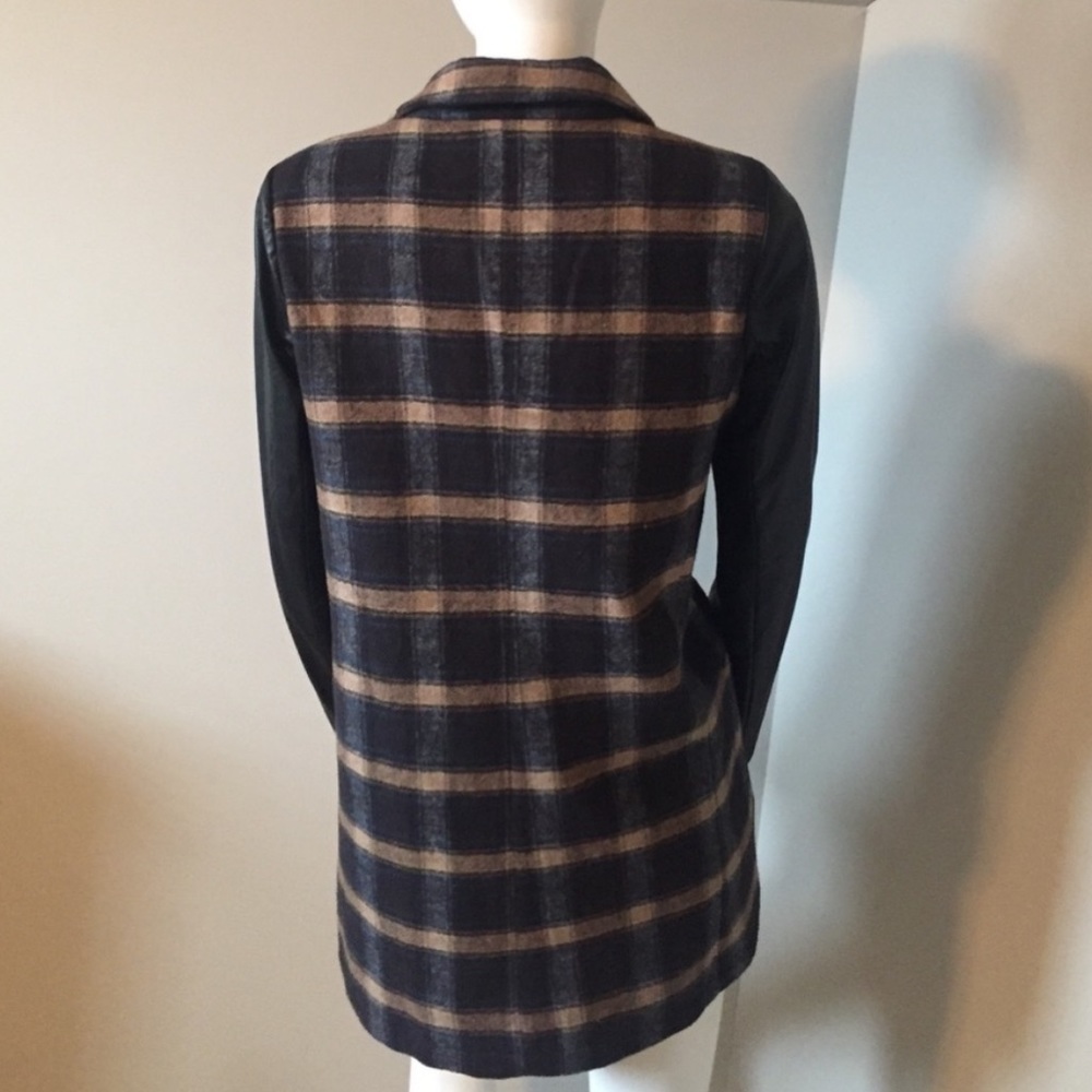👀Faux Leather Sleeve Coat - Picture 4 of 7